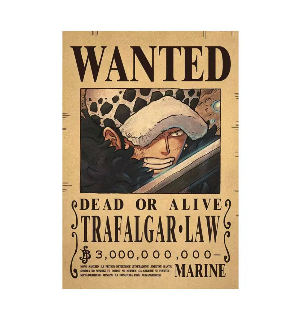SABO WANTEDポスター 602,000,000ベリー SABO One Piece Wanted Poster style big card JUMP MUGIWARA